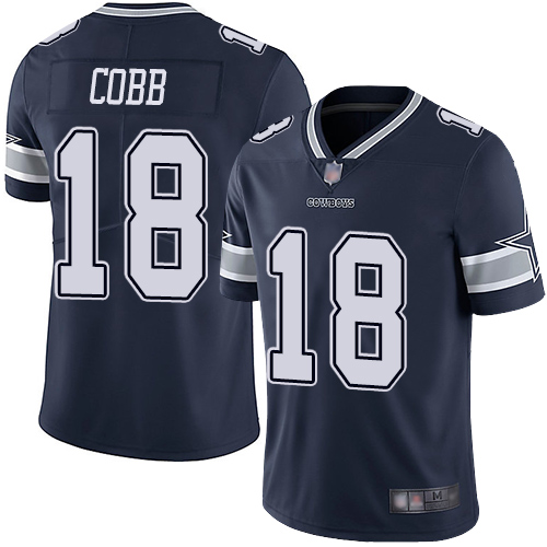 Dallas Cowboys #18 Randall Cobb Navy Blue Team Color Men's Stitched Vapor Untouchable Limited Jersey Men's