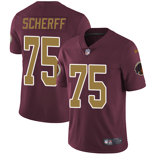 Washington Commanders #75 Brandon Scherff Burgundy Red Alternate Men's Stitched Vapor Untouchable Limited Jersey Men's