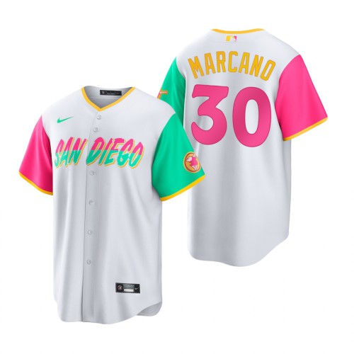 San Diego San Diego Padres #30 Tucupita Marcano 2022 City Connect Men's Games Jersey - White Men's