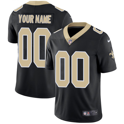 New Orleans Saints Customized Black Team Color Stitched Vapor Untouchable Limited Youth Jersey