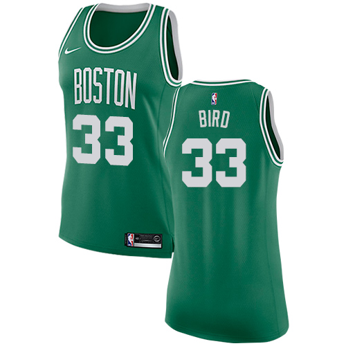 Boston Celtics #33 Larry Bird Green Womens Swingman Icon Edition Jersey Womens