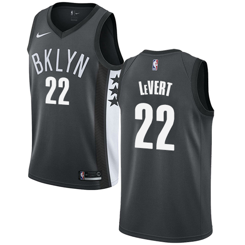 Brooklyn Nets #22 Caris LeVert Gray Swingman Statement Edition Jersey Mens