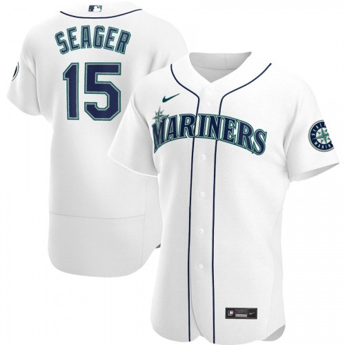 Seattle Seattle Mariners #15 Kyle Seager Men's White Home 2020 Authentic Player Jersey Men's