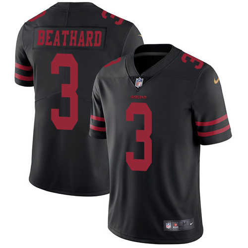 San Francisco 49ers #3 C.J. Beathard Black Alternate Men's Stitched Vapor Untouchable Limited Jersey Men's