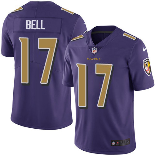Baltimore Ravens #17 Le'Veon Bell Purple Youth Stitched Limited Rush Jersey Youth