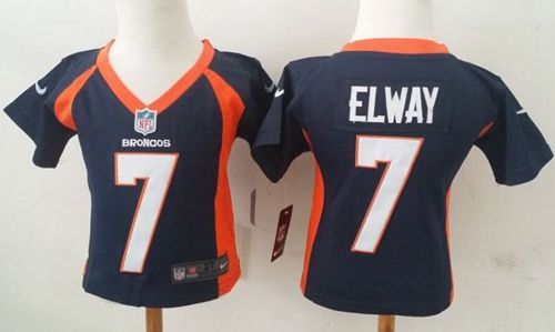 Toddler Broncos #7 John Elway Navy Blue Alternate Stitched Elite Jersey