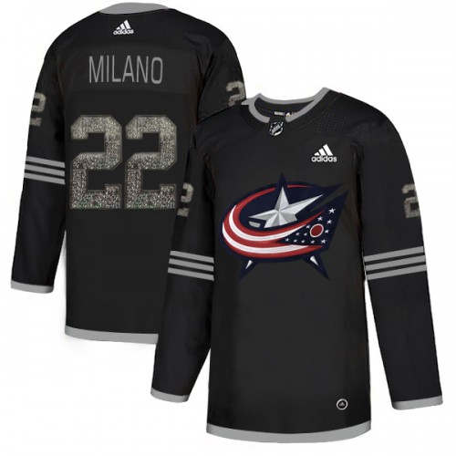 Adidas Columbus Blue Jackets #22 Sonny Milano Black Authentic Classic Stitched Jersey Men's