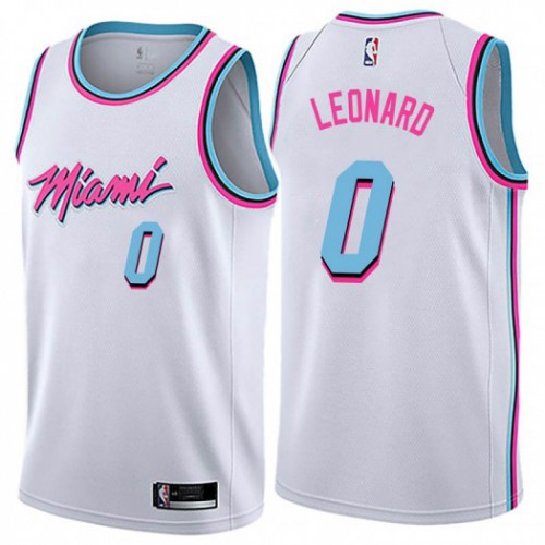 Miami Heat #0 Meyers Leonard White Youth Swingman City Edition Jersey Youth