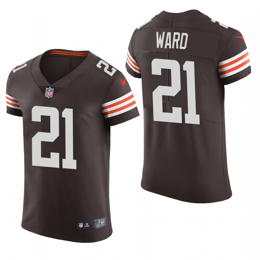 Cleveland Browns #21 Denzel Ward Men's Brwon Team Color Men's Stitched 2020 Vapor Untouchable Elite Jersey