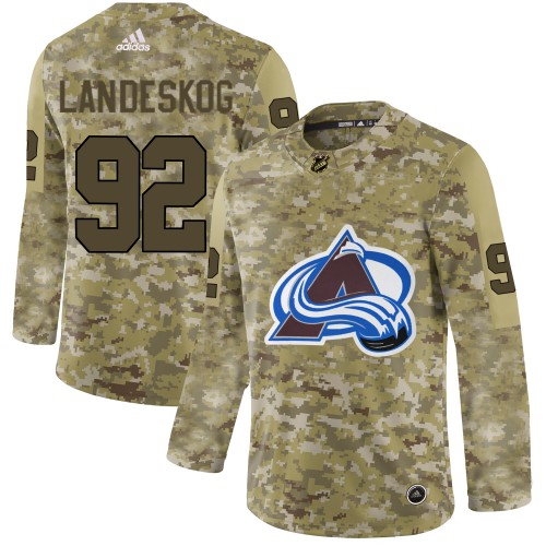 Adidas Colorado Avalanche #92 Gabriel Landeskog Camo Authentic Stitched Jersey Men's