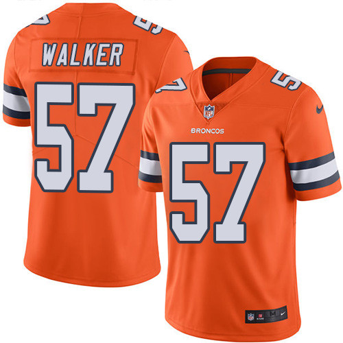 Denver Broncos #57 Demarcus Walker Orange Youth Stitched Limited Rush Jersey Youth