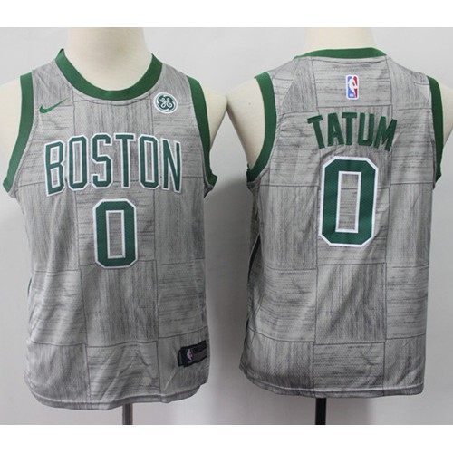 Boston Celtics #0 Jayson Tatum Gray Youth Swingman City Edition Jersey Youth