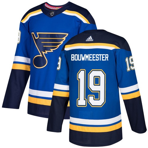 Adidas St. Louis Blues #19 Jay Bouwmeester Blue Home Authentic Stitched Jersey Men's