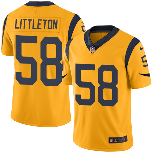 Los Angeles Rams #58 Cory Littleton Gold Youth Stitched Limited Rush Jersey Youth