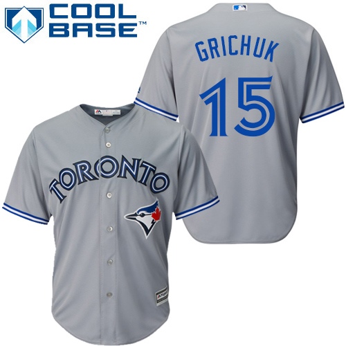 Toronto Blue Jays #15 Randal Grichuk Grey New Cool Base Stitched Jersey Men's