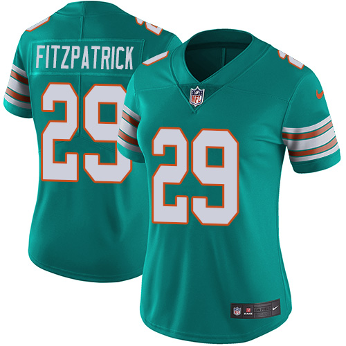 Miami Dolphins #29 Minkah Fitzpatrick Aqua Green Alternate Women's Stitched Vapor Untouchable Limited Jersey Womens