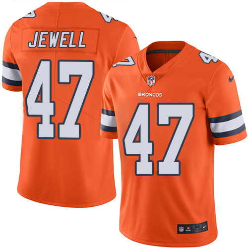 Denver Broncos #47 Josey Jewell Orange Men's Stitched Limited Rush Jersey Men's