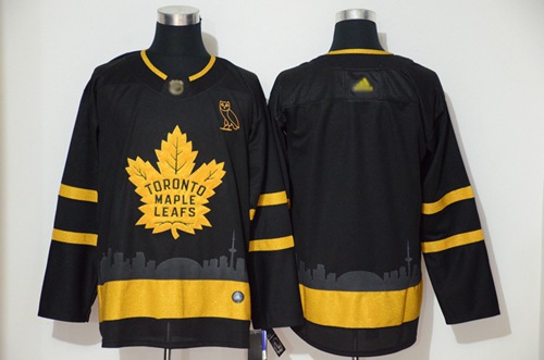 Adidas Maple Leafs Blank Black City Edition Authentic Stitched Jersey