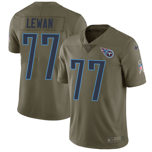 Tennessee Titans #77 Taylor Lewan Olive Youth Stitched Limited 2017 Salute to Service Jersey Youth