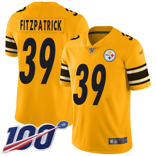 Steelers #39 Minkah Fitzpatrick Gold Youth Stitched Limited Inverted Legend 100th Season Jersey
