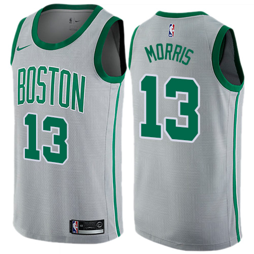 Boston Celtics #13 Marcus Morris Gray Swingman City Edition Jersey Mens