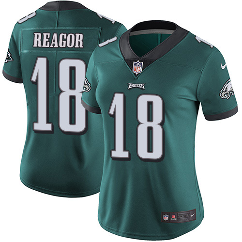 Philadelphia Eagles #18 Jalen Reagor Green Team Color Women's Stitched Vapor Untouchable Limited Jersey Womens