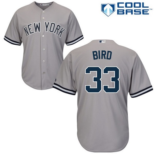 New York Yankees #33 Greg Bird Grey Cool Base Stitched Youth Jersey Youth