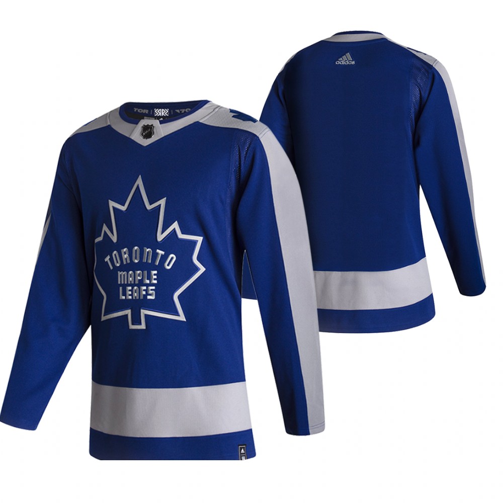 Toronto Maple Leafs Blank Blue Men's Adidas 2020-21 Reverse Retro Alternate Jersey