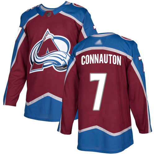 Adidas Colorado Avalanche #7 Kevin Connauton Burgundy Home Authentic Stitched Jersey Men's