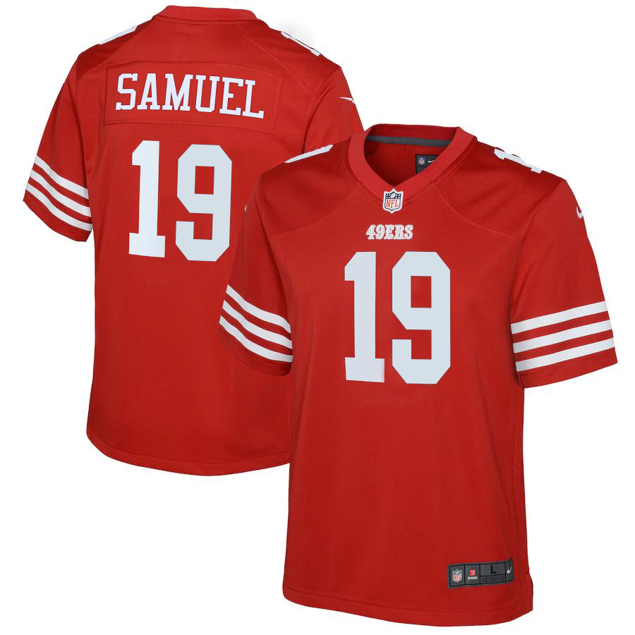 San Francisco 49ers #19 Deebo Samuel Scarlet Youth 2022-23 Game Jersey