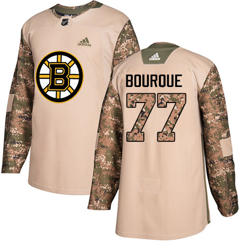 Adidas Boston Bruins #77 Ray Bourque Camo Authentic 2017 Veterans Day Youth Stitched Jersey Youth