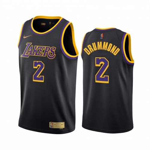 Los Angeles Los Angeles Lakers #2 Andre Drummond Black Youth Swingman 2020-21 Earned Edition Jersey Youth