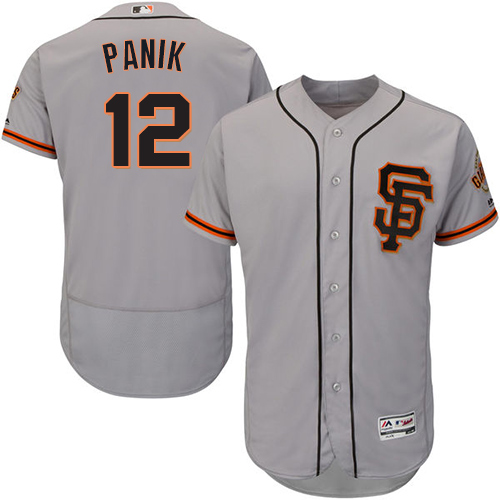 San Francisco Giants #12 Joe Panik Grey Flexbase Authentic Collection Road 2 Stitched Jersey Men's