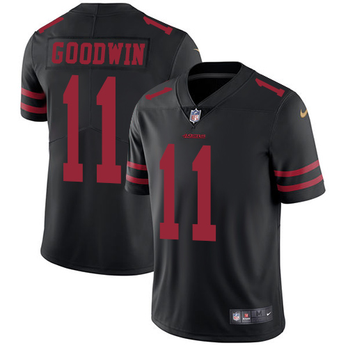 San Francisco 49ers #11 Marquise Goodwin Black Alternate Youth Stitched Vapor Untouchable Limited Jersey Youth