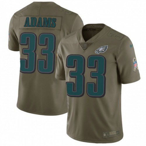 Philadelphia Eagles #33 Josh Adams Olive Men's Stitched Limited 2017 Salute To Service Jersey Men's