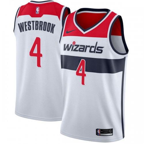 Washington Wizards #4 Russell Westbrook White Womens Swingman Association Edition Jersey Womens