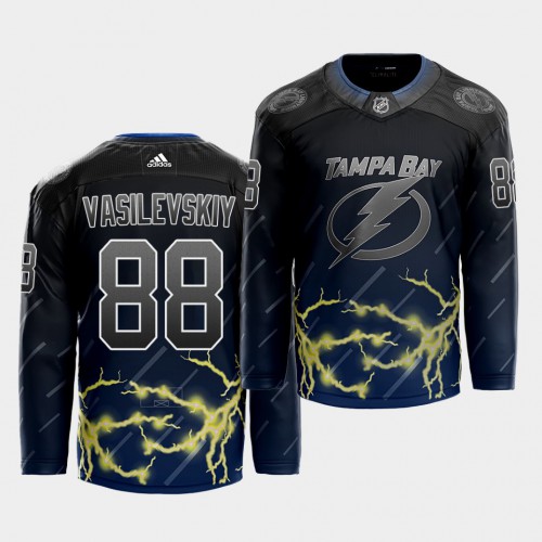Adidas Tampa Bay Lightning #88 Andrei Vasilevskiy 2021 City Concept Stitched Jersey - Black Men's