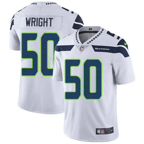 Seattle Seahawks #50 K.J. Wright White Men's Stitched Vapor Untouchable Limited Jersey Men's