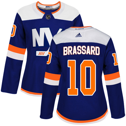 Adidas New York Islanders #10 Derek Brassard Blue Alternate Authentic Women's Stitched Jersey Womens