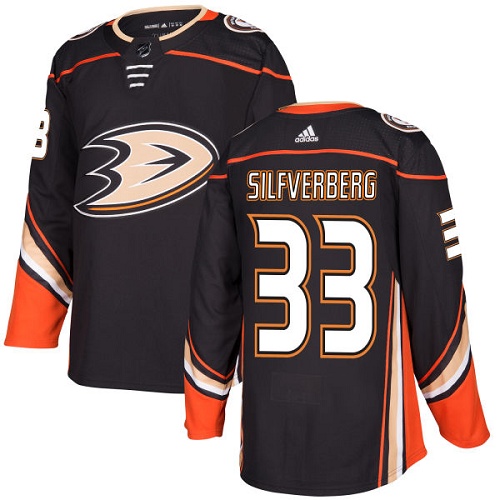 Adidas Anaheim Ducks #33 Jakob Silfverberg Black Home Authentic Stitched Jersey Men's