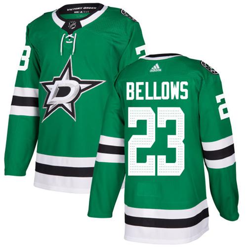 Adidas Dallas Stars #23 Brian Bellows Green Home Authentic Stitched Jersey Men's