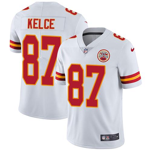 Chiefs #87 Travis Kelce White Men's Stitched Vapor Untouchable Limited Jersey