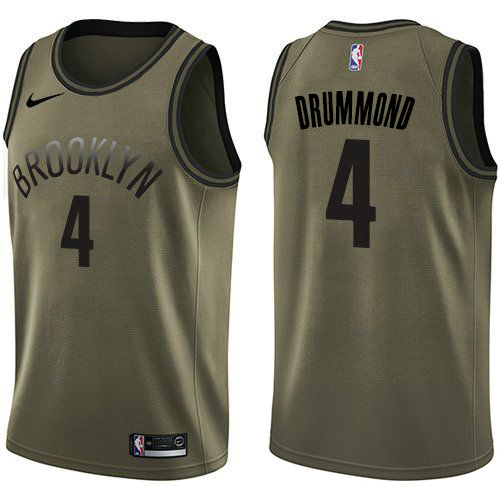 Brooklyn Nets #4 Andre Drummond Green Youth Salute to Service Swingman Jersey Youth