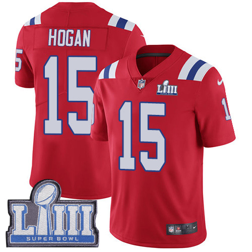 New England Patriots #15 Chris Hogan Red Alternate Super Bowl LIII Bound Men's Stitched Vapor Untouchable Limited Jersey Men's