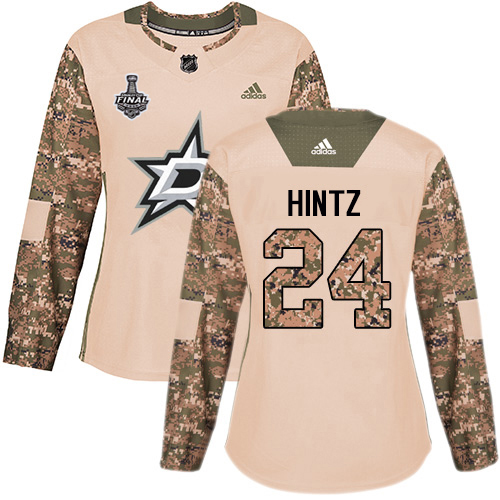 Adidas Dallas Stars #24 Roope Hintz Camo Authentic 2017 Veterans Day Women's 2020 Stanley Cup Final Stitched Jersey Womens