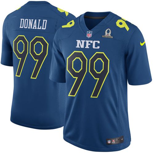 Rams #99 Aaron Donald Navy Men's Stitched Game NFC 2017 Pro Bowl Jersey