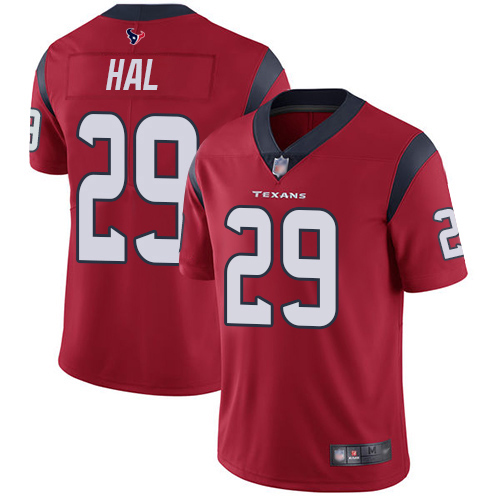 Houston Texans #29 Andre Hal Red Alternate Men's Stitched Vapor Untouchable Limited Jersey Men's