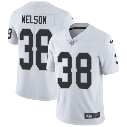 Las Vegas Raiders #38 Nick Nelson White Men's Stitched Vapor Untouchable Limited Jersey Men's