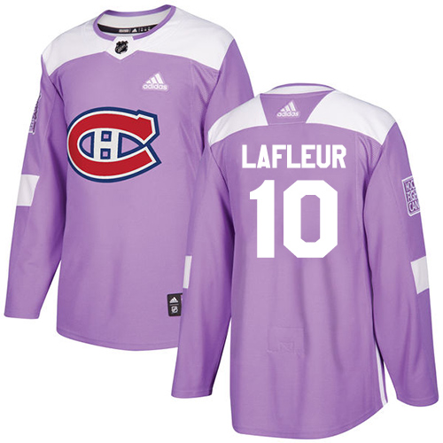 Adidas Montreal Canadiens #10 Guy Lafleur Purple Authentic Fights Cancer Stitched Youth Jersey Youth