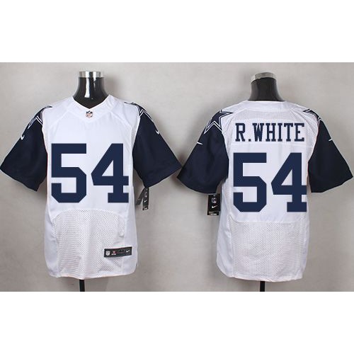 Dallas Cowboys #54 Randy White White Men's Stitched Elite Rush Jersey Men's